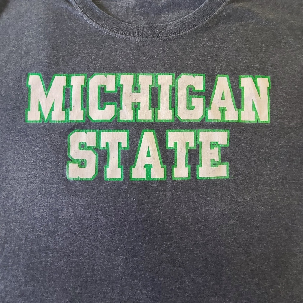 Vintage Michigan State T Shirt Mens Large Heavy‎ Hd Cotton Game Day Spartans Fan